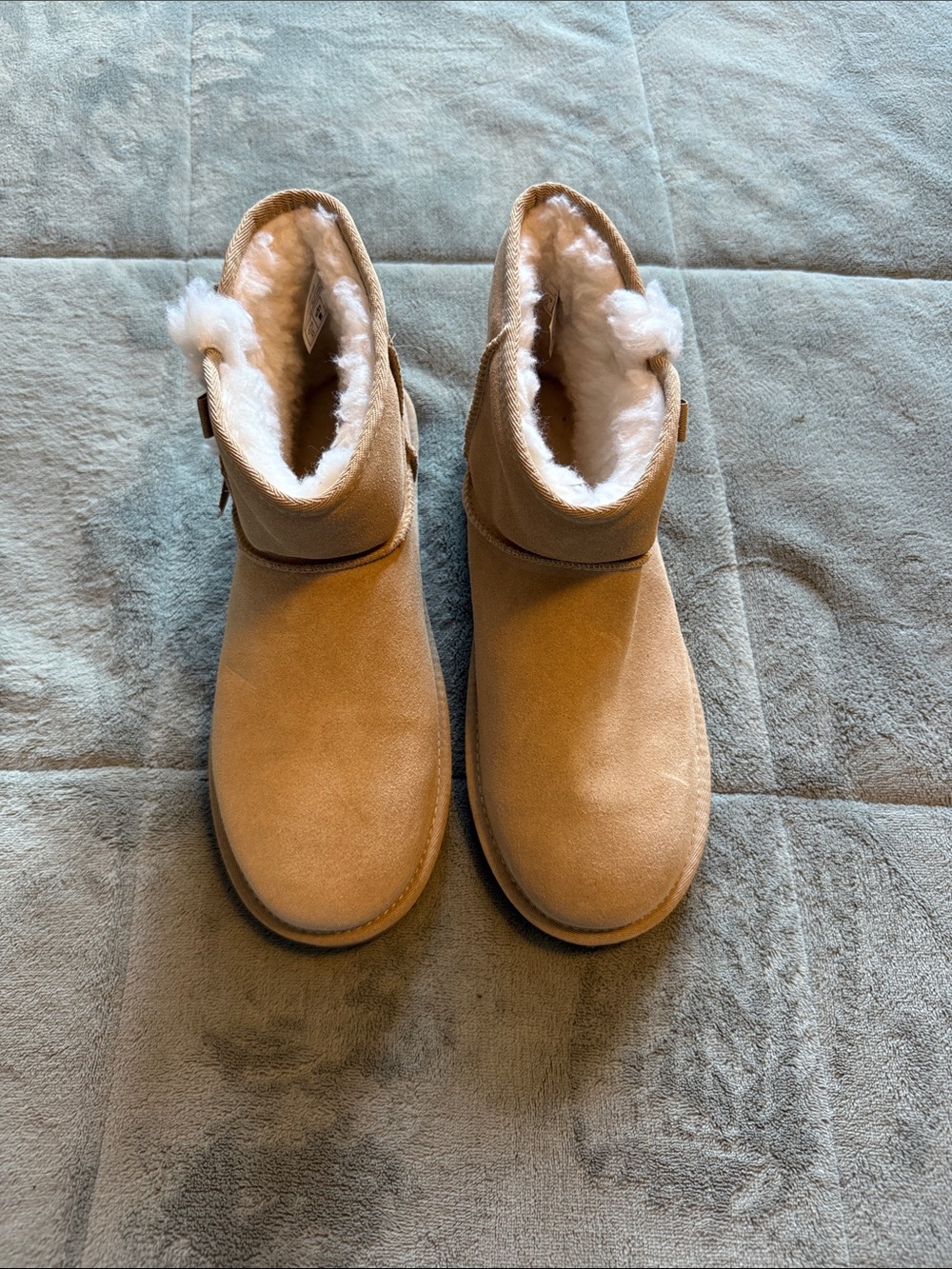 Koolaburra Tan Plush-Lined Ankle Winter Boots